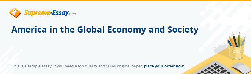 America in the Global Economy and Society