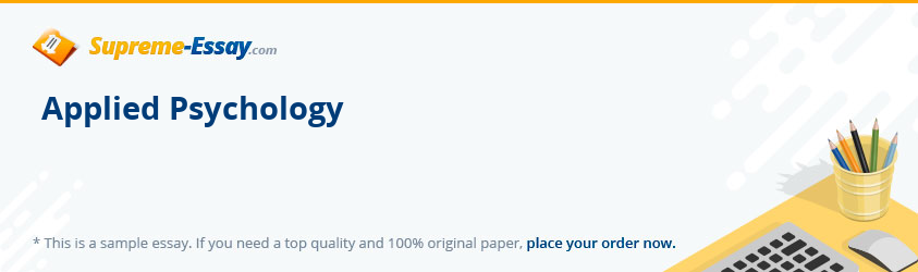 Applied Psychology