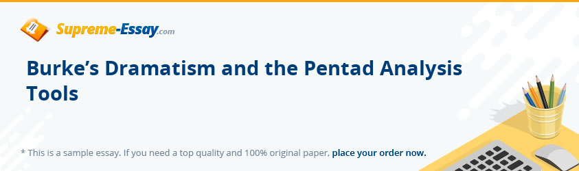 Burke’s Dramatism and the Pentad Analysis Tools