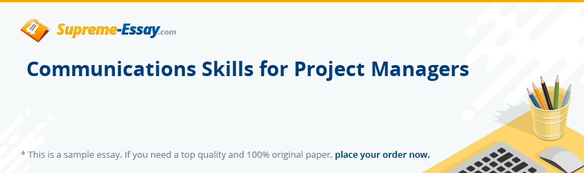 Communications Skills for Project Managers