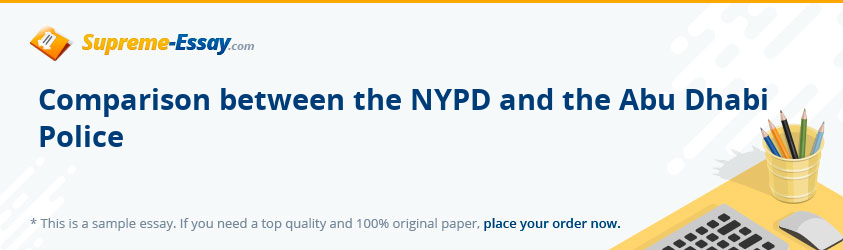 Comparison between the NYPD and the Abu Dhabi Police