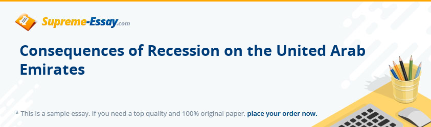 Consequences of Recession on the United Arab Emirates