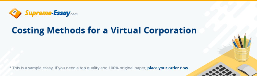 Costing Methods for a Virtual Corporation