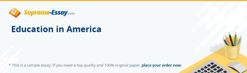 Education in America