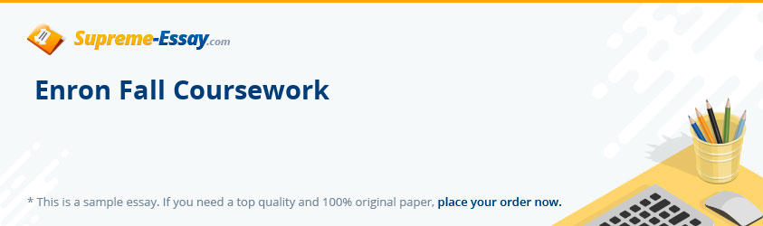 Enron Fall Coursework