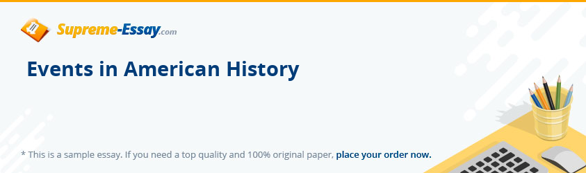 Events in American History