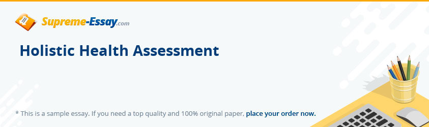 Holistic Health Assessment