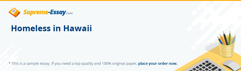 Homeless in Hawaii