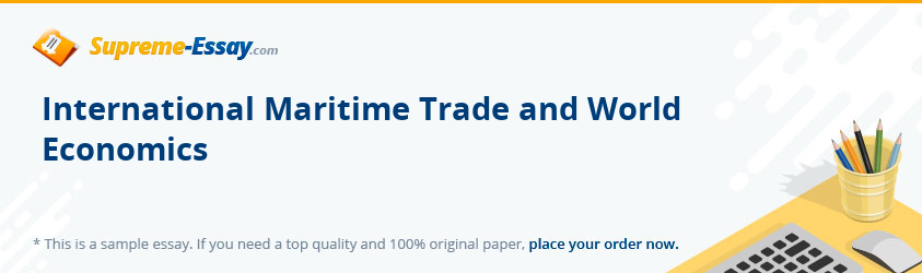 International Maritime Trade and World Economics