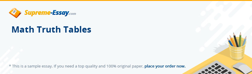 Math Truth Tables