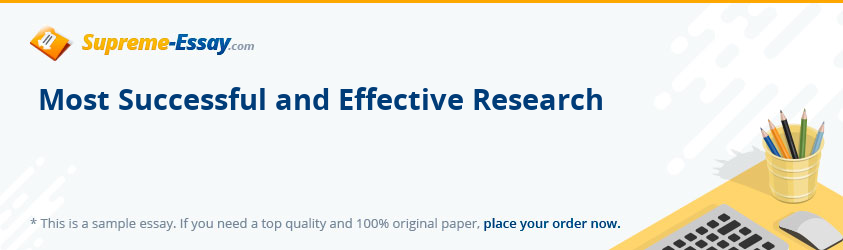 Most Successful and Effective Research