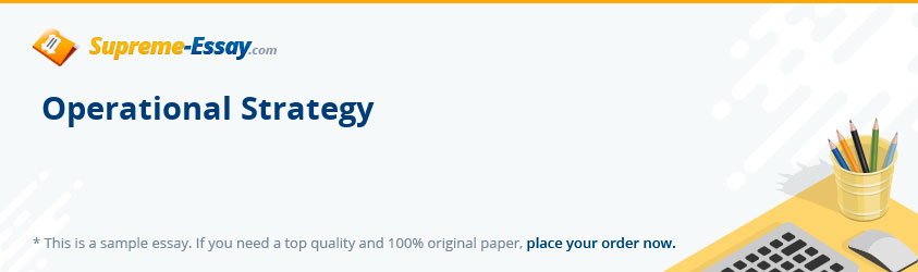 Operational Strategy