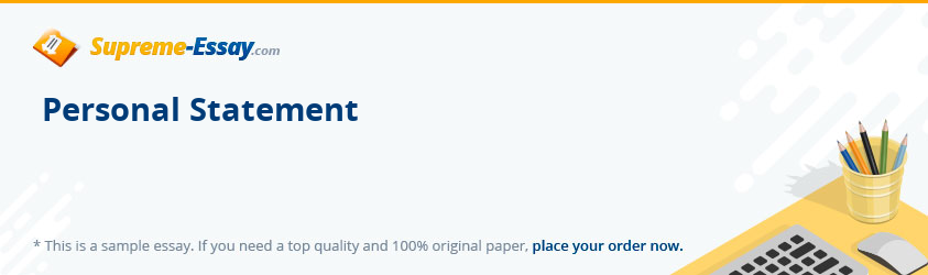 Personal Statement
