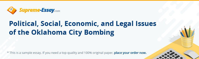 Political, Social, Economic, and Legal Issues of the Oklahoma City Bombing 