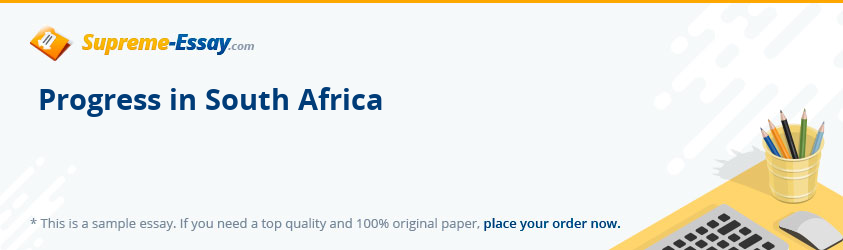 Progress in South Africa