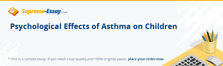 Psychological Effects of Asthma on Children