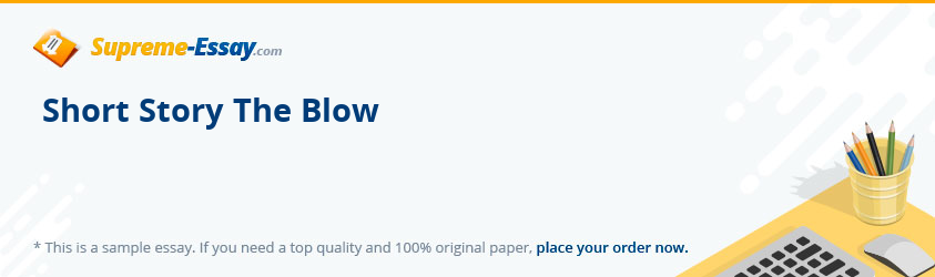 Short Story The Blow