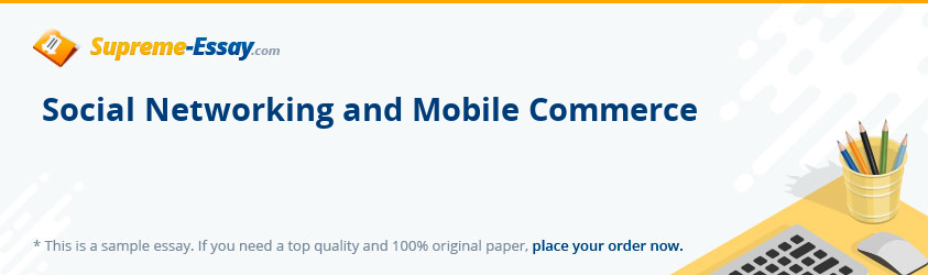 Social Networking and Mobile Commerce