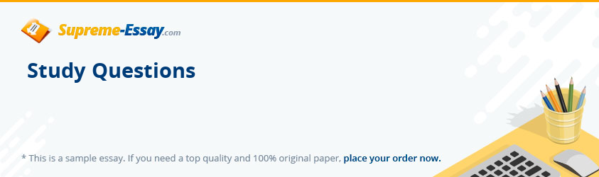 Study Questions