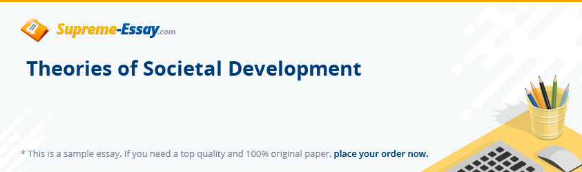 Theories of Societal Development
